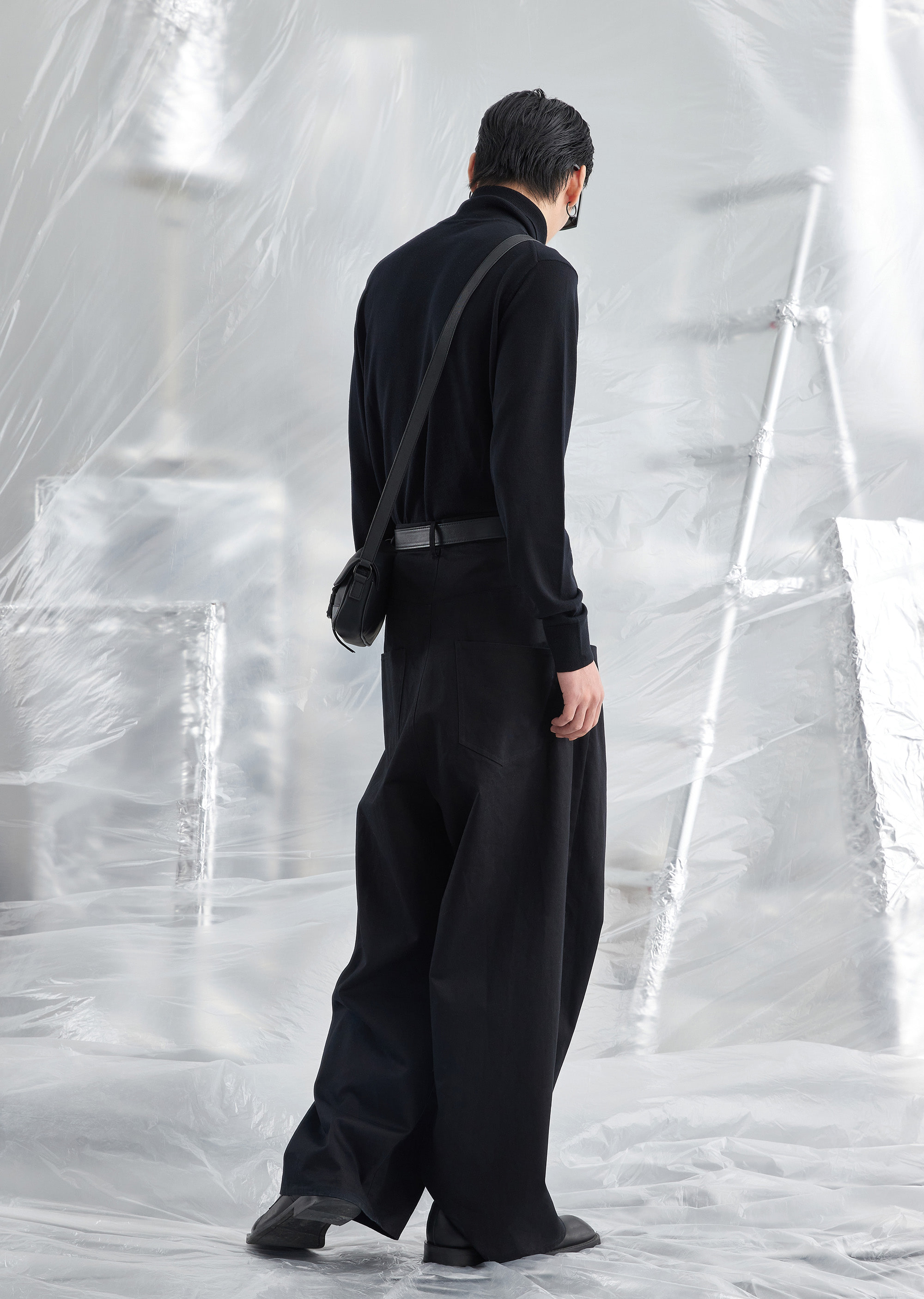 22FW Over Wide Black Trousers (Unisex)